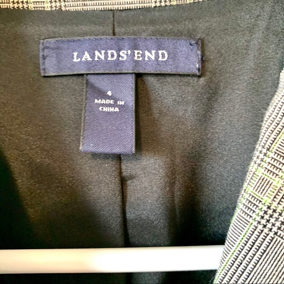 LANDS’ END Single Breasted Plaid Blazer—SZ. 4 - Picture 10 of 14